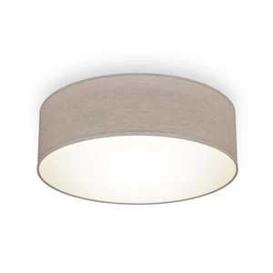 Decken Leuchte Stoffschirm Lampe Wohnzimmer Schlafzimmer Flur 30 cm taupe IP20 - Bild 1 von 8