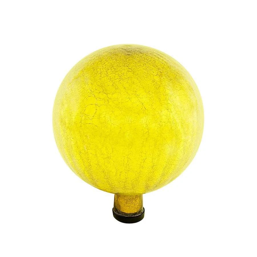 ACHLA Gazing Globe 10" Lemon Drop Crackle - G10-Y-C - Image 1 of 1