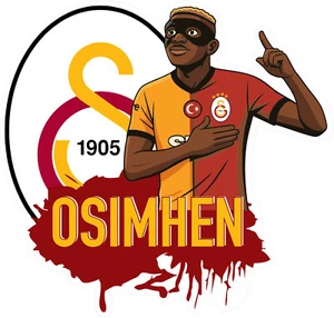 Galatasaray Aufkleber Sticker Osimhen 5 Sterne - Bild 1 von 4