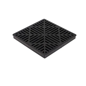 12 In. Black Drain Grate - Picture 1 of 5