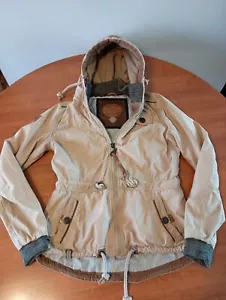 NAKETANO Brave New Word cappotto parka donna con cappuccio zip intera foderato taglia M - Foto 1 di 18