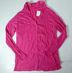 *Neu mit Etikett* Mechys DAMEN DAMEN HOT PINK GEFALTETER V-AUSSCHNITT CARDIGAN GRÖSSE MEDIUM E156 - Bild 1 von 2