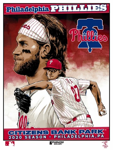 Bryce Harper Philadelphia Phillies 2020 Season 18" x 24" Serigraph Print Cover