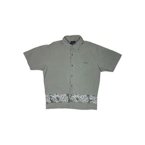 Vintage 00’s Kangol Shirt Mens Large Grey Floral Hawaiian Style - Picture 1 of 7