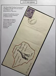 1953 Selukwe Southern Rhodesia First Day Cover FDC Hand Made Cachet - Picture 1 of 3