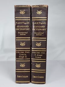 Vintage Funk and Wagnalls Standard Dictionary International Ed 1960 2 Vol Set - Picture 1 of 11