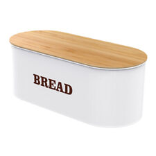 Cabilock Brotbox Metall mit Deckel für Küche (Weiß)