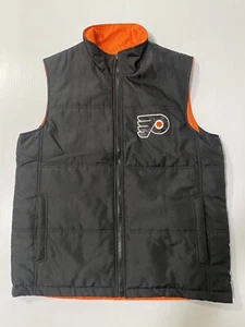 G-III Sports By Carl Banks Philidelphia Flyers Reversible Vest Sz M Black Orange - Picture 1 of 9