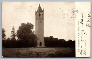 Postcard Ames Iowa c1907 Campanile I. S. C. Tower One Cent Commemorative Series - Picture 1 of 2