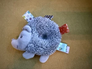 Mary Meyer Taggies Plush Hedgehog Rattle Baby Toy Handheld Satin Tags Gray - Picture 1 of 4