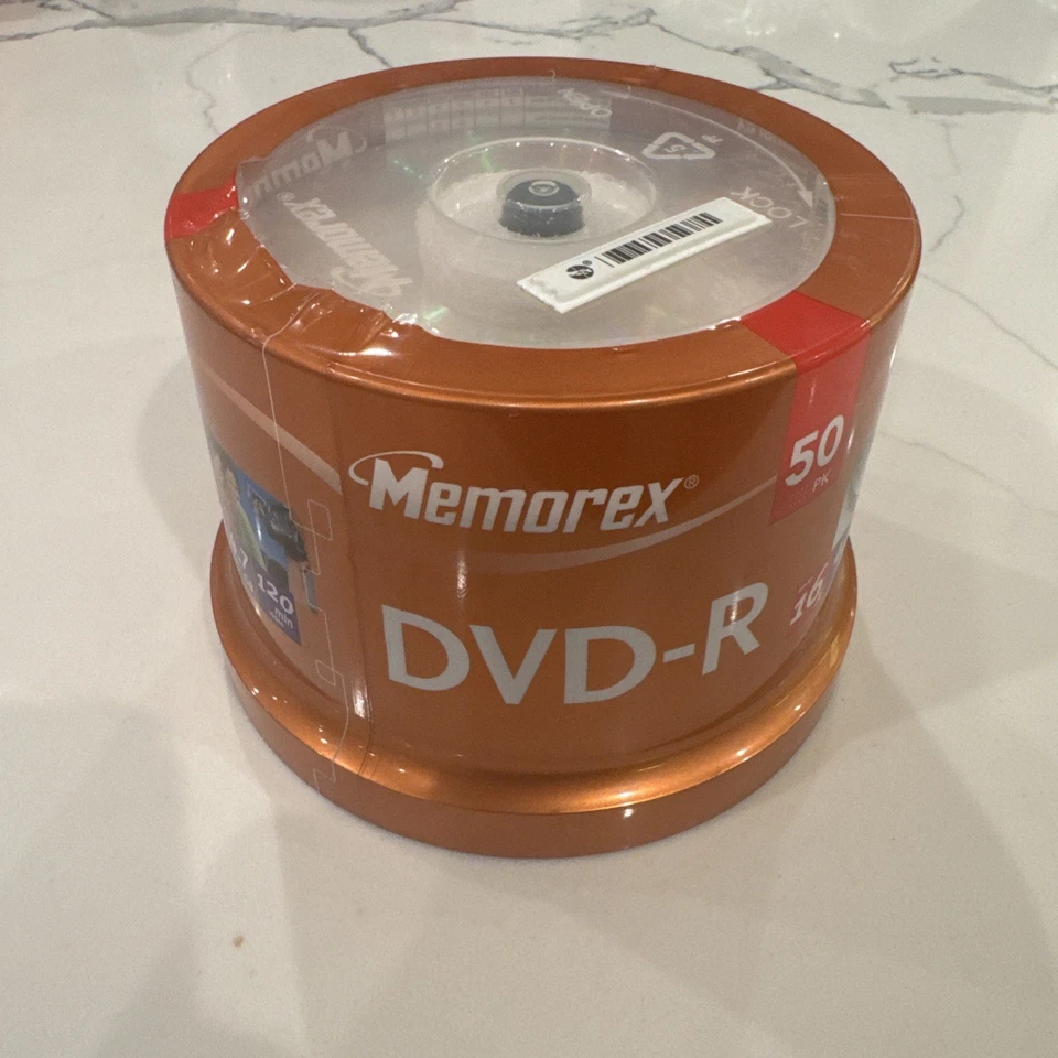 Memorex DVD-R 50 Pack 16X 4.7GB 120 Min Brand New Factory Sealed - Image 1 of 1