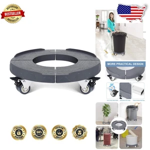 Carrello Pattumiera Resistente 15-19" Rotondo, Capacità 440lb, Rullo Acciaio Regolabile - Foto 1 di 9