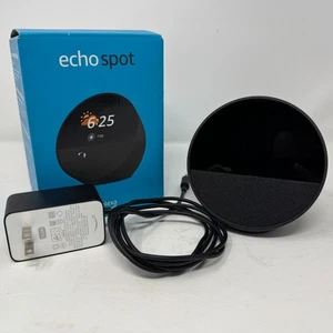 Amazon Echo Spot Smart Alarm Clock Speaker with Alexa - Black (F40030861) - Picture 1 of 6