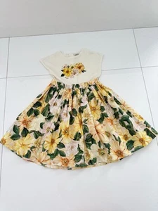 DOLCE & GABBANA Girl’s Yellow Floral Mini Dress 7/8 - Picture 1 of 8
