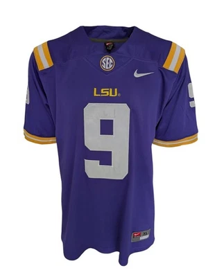 Joe Burrow Burreau Nike Team LSU Tigers #9 “BURREAUX” Football Jersey –XL - Image 1 of 4