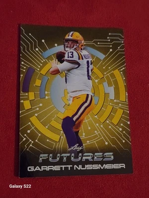 2024 Leaf Futures - Future Foil Garrett Nussmeier #FF-15 Gold 10/10 (RC) Foto 1 de 3