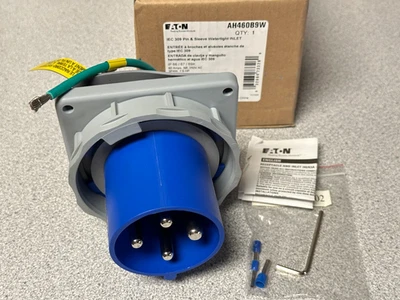 NEW Eaton Arrow Hart AH460B9W Watertight Inlet Pin & Sleeve 60A 3P 4W 3PH 250V - Image 1 of 4