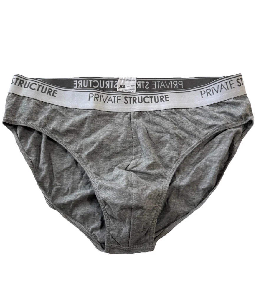 Pr*vate Structure Cotton Mini Brief Trunks Underwear Men's XL - Heather Gray - Image 1 of 4