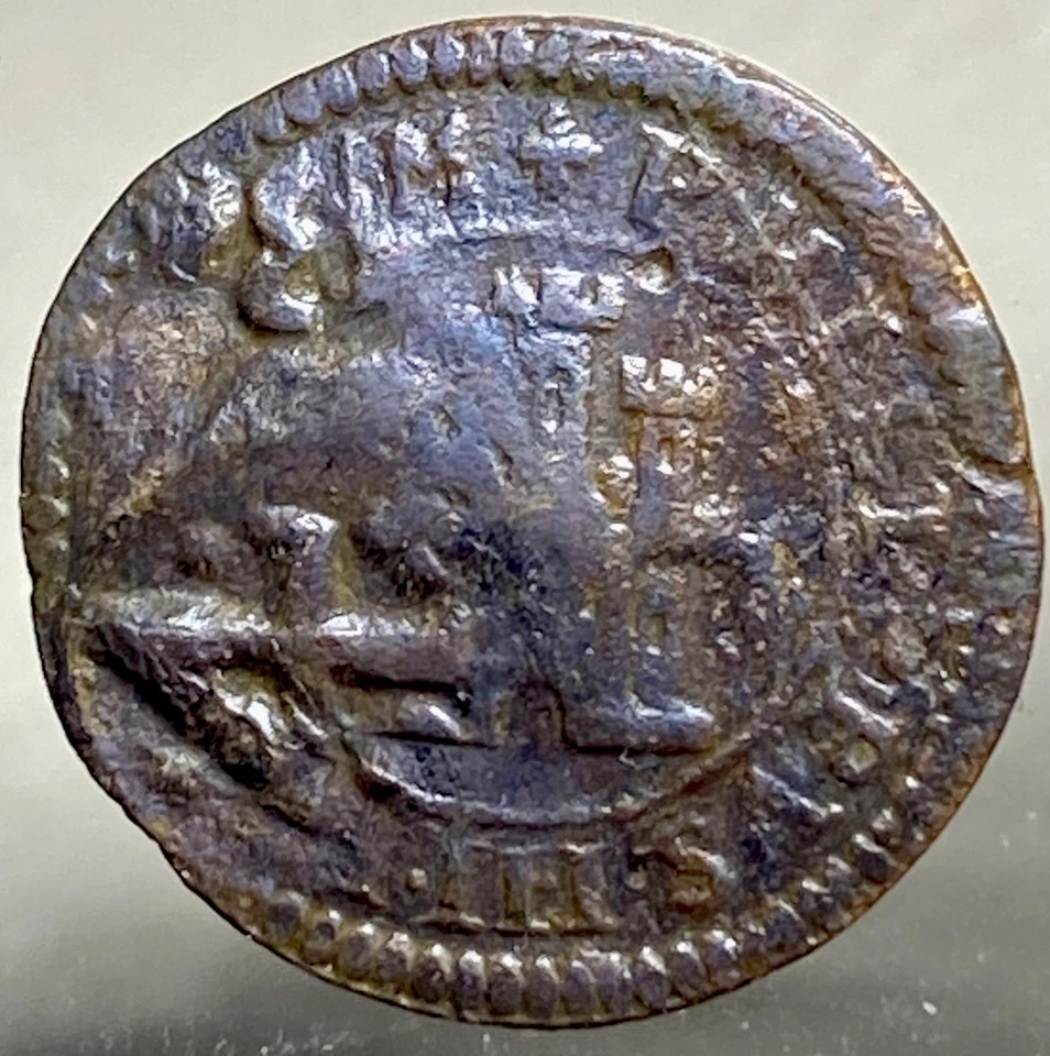 Moneda 1601 Española 2 Maravedíes con Contrasello 1652 Contrasello Rey Felipe Foto 1 de 4