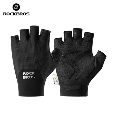 ROCKBROS Cycling Half Finger Gloves Minimal Shock Absorption Anti Slip Propertie - image 1 of 4
