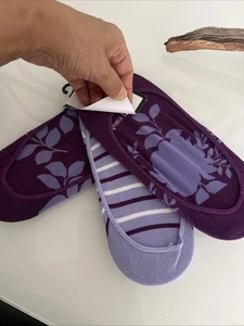 Calcetines forrados Vera Bradley para mujer corte bajo 3 pares nuevos en paquete talla 9-11 - Imagen 1 de 3