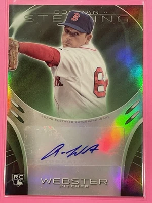 2013 Bowman Sterling Allen Webster Rookie Auto Green Refractor /125 RC #BSAR-AW - Image 1 of 3