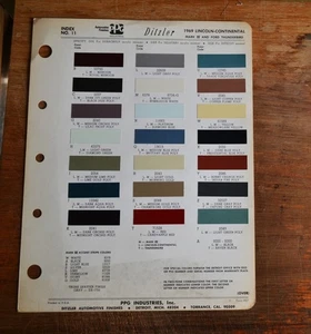 Vintage 1969 Ditzler Auto Color Lack Chip Lincoln Continental Ford Thunderbird 6917 - Bild 1 von 1