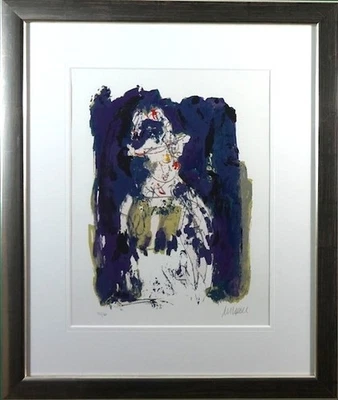 Farbsiebdruck Armin Mueller- Stahl " Blaue Stunde" handsigniert GALERIERAHMUNG - Bild 1 von 2