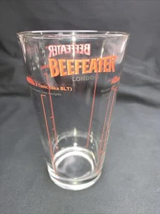 Beefeater London Measurements Beer Drink Glass 5 3/4" Tall - Picture 1 of 4
