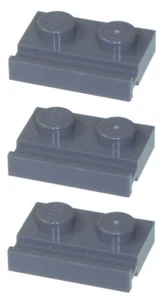 Falta Lego Ladrillo 32028 DkStone x 3 Placas 1 x 2 con Riel de Puerta - Imagen 1 de 2