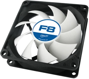 ARCTIC F8 80mm 8cm Black High Performance PC Case Fan 2000RPM 31CFM 12V 3-Pin - Picture 1 of 5