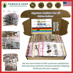 Resistor Assortment Kit 1/2W Carbon Film 100 Values 1 Ohm to 10M Ohm DIY - Picture 1 of 10