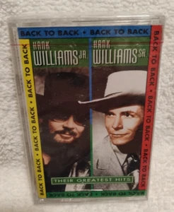 Hank Williams Sr Hank Williams Jr Back To Back Their Greatest Hits Cassette - Picture 1 of 4
