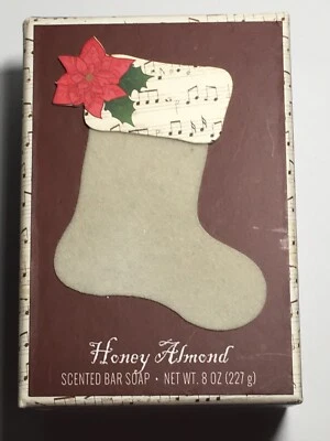 Sabonete em barra perfumado com amêndoa mel 8 oz com caixa de meia - Imagem 1 de 4