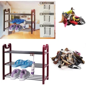 Scarpiera A Ripiani Scaffale Porta Scarpe Metallo Organizer Casa Ripostiglio 914 - Foto 1 di 1