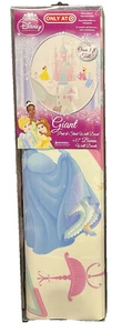 DISNEY Princess Giant Peel & Stick Wall Decals - 3' tall Castle and 3 Princesses - Picture 1 of 7