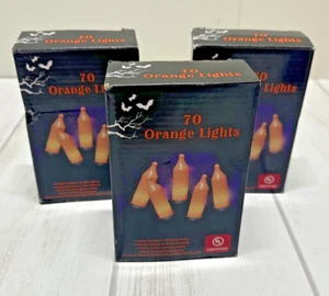 Halloween Orange String Lights x3 boxes 14.5 ft and 70 lights each New - Picture 1 of 5