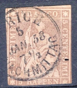 SWITZERLAND, MI # 13 II B YS a, USED - Picture 1 of 1