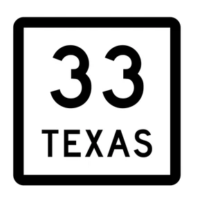 Letrero de carretera Texas State Highway 33 calcomanía adhesiva R2287 - Imagen 1 de 1
