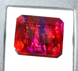 39.60 Ct Natural Ammolite Emerald Opal -Like Organic Doublet Rare Loose Gemstone - Picture 1 of 7