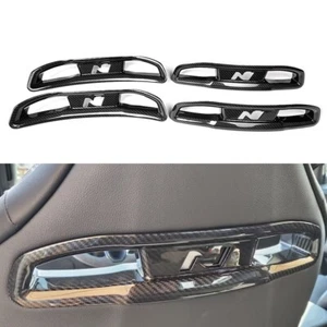 Glänzend Kohlefaser Innenraum Sitze N Loch Cover für Hyundai I30N Elantra N 2024 - Picture 1 of 8