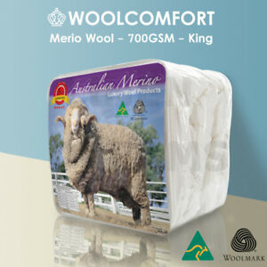 KING SIZE--Aus Made  700GSM Luxury 100%  Merino Wool Quilt Doona Duvet Blanket