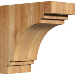 Ekena Millwork Corbels 12" x 6" Pescadero Rough Sawn Corbel Western Red Cedar - Picture 1 of 4
