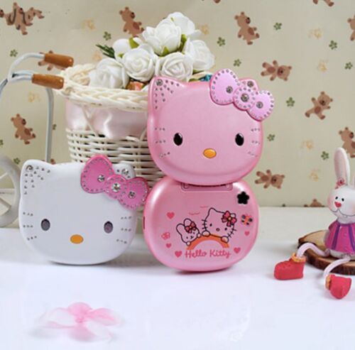 Unlocked Hello Kitty Flip Phone Cute Lovely 2G Mini Phone For Women Girls Kids