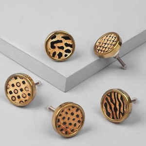 Pomelli in ottone G Decor Wild Luxe collezione stampa animalier - Foto 1 di 12