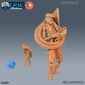6K Resin 32mm Epic Miniatures Skeleton band of 10 models for D&D - Picture 1 of 10