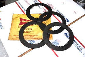 NOS MOPAR 1957 58 59 60 61 DODGE DESOTO CHRYSLER FRONT CLUTCH DISCS SET OF 4 - Picture 1 of 1