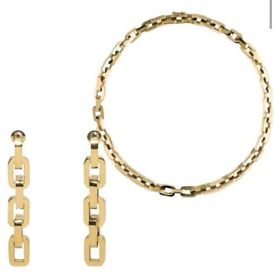 Eddie Borgo Supra Link necklace & Earrings set. - Image 1 of 4