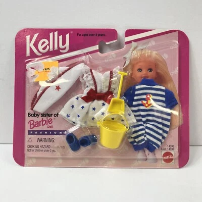 Barbie Kelly Moda Ropa 14393 Vintage 1995 Ancla Rojo Blanco Azul Foto 1 de 4
