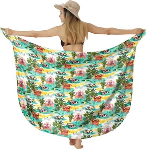 HAPPY BAY Women's Swimwear Beach Bikini Cover Up Sarong 78" X 39" Green_V911 - Picture 1 of 3